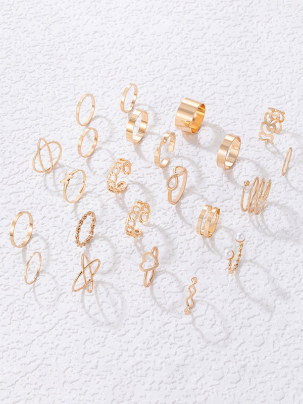 Womens Gold Plated Rings (22 Pack)